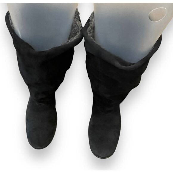 Nike Women's Sz 8 Boot Sneaker Hoodie Lined Chelsea Tall Slouch Leather Grey - Picture 3 of 8